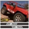 2 fasce adesive OFF ROAD Adesivi fuoristrada 4X4 OFF-ROAD strisce fiancate 4 x 4