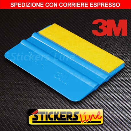 Spatola professionale 3M con feltro pellicola CARBONIO adesivo CAR WRAPPING