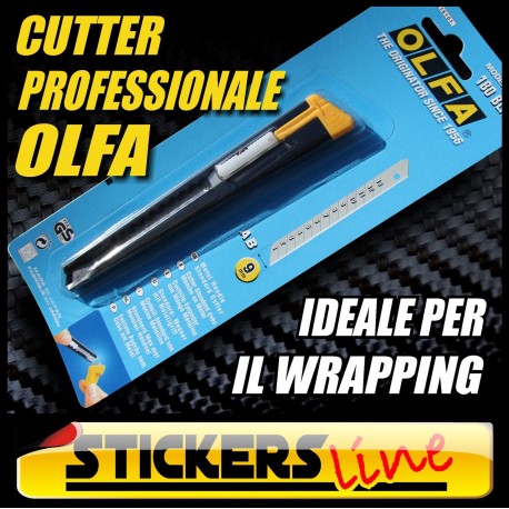 Taglierino professionale OLFA cutter car WRAPPING coltellino per taglio adesivi