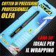 Taglierino professionale OLFA lama 30° cutter di PRECISIONE car WRAPPING adesivi