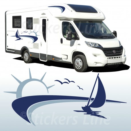 Adesivi per camper mod. Peace adesivo camper caravan Laika Elnagh Mobilvetta Adria Hymer Hobby Arca ecc