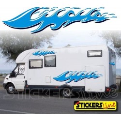 Adesivi per camper mod. Sea Beach adesivo camper caravan Laika Elnagh Mobilvetta Adria Hymer Hobby Arca ecc