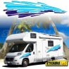 Adesivi per camper mod. Splash adesivo camper caravan Laika Elnagh Mobilvetta Adria Hymer Hobby Arca ecc