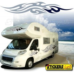 Adesivi per camper mod. Tribal Summer adesivo camper caravan Laika Elnagh Mobilvetta Adria Hymer Hobby Arca ecc