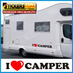 2 PEZZI Adesivi per camper I LOVE CAMPER stickers camper i love