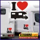 Adesivo per camper I LOVE CAMPER stickers camper i love