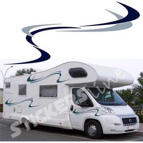 Adesivi per camper mod. Mirage adesivo camper caravan Laika Elnagh Mobilvetta Adria Hymer Hobby Arca ecc