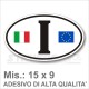 Adesivo ITALIA di Identificazione Nazione Residenza per Auto + logo europa