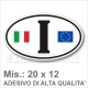 Adesivo ITALIA di Identificazione Nazione Residenza camper bandiera europea