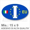 Adesivo ITALIA EUROPEO di Identificazione Nazione Residenza per Auto europa