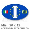 Adesivo ITALIA di Identificazione Nazione Residenza camper furgoni camion EU