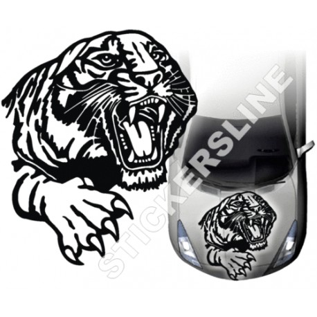 Adesivi auto tuning stickers decalcomanie TIGER cofano