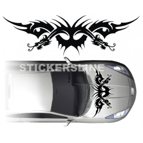 Adesivi auto tuning DRAGO 3 cofano car stickers