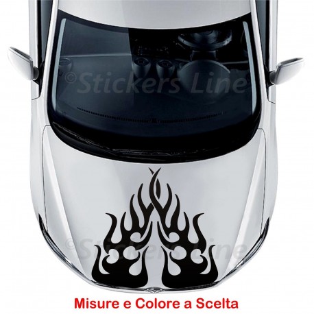Fiamme adesive Adesivi cofano auto tuning Fiamma 1 COFANO car stickers decals
