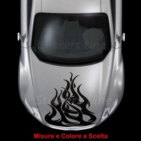 Fiamme adesive Adesivi cofano auto tuning Fiamma 3 COFANO car stickers decals