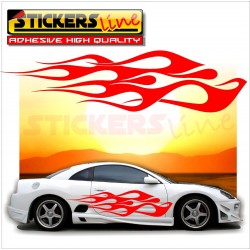 Adesivi fiamme adesivo fiamma auto tuning decalcomanie car stickers Fiamma 14
