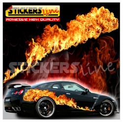 Adesivi fiamme -REAL EFFECT- adesivo fiamma fuoco per auto 4x4 camion