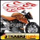 adesivi moto Fiamme adesive per moto 2 flame stickers
