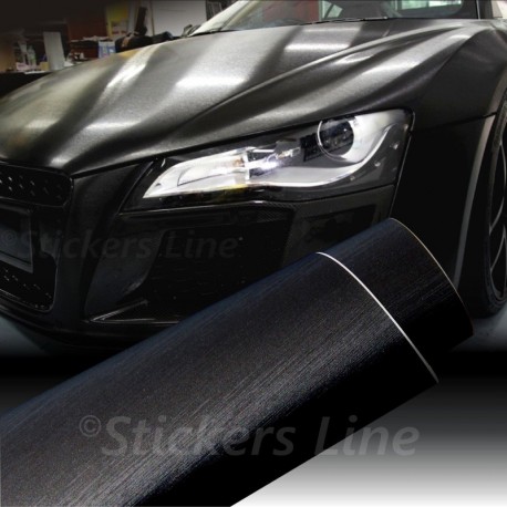 Pellicola adesiva nero spazzolato all black EASY 3d adesivo nero metallico car wrapping auto moto camion