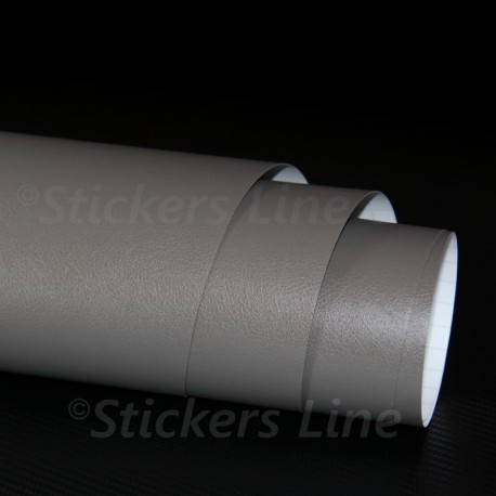 Pellicola adesiva effetto pelle grigia 3d grey leather car wrapping auto moto
