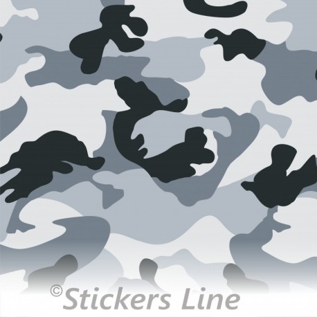 Pellicola adesiva mimetico artico MACCHIE GRANDI adesivo mimetico film camouflage car wrapping auto