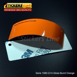Pellicola adesiva 3M arancione scuro lucido serie 1080 cod. G14 adesivo cast film gloss orange car wrapping auto moto