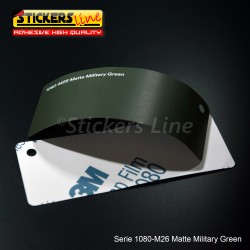 Pellicola adesiva 3M verde militare opaco serie 1080 cod. M26 adesivo cast film matte green car wrapping auto moto