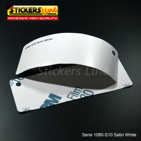 Pellicola adesiva 3M bianco satinato serie 1080 cod. S10 adesivo cast film satin white car wrapping auto moto