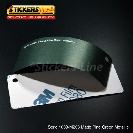 Pellicola adesiva 3M verde pino metallizzato opaco serie 1080 cod. M206 adesivo cast metallic green car wrapping auto moto