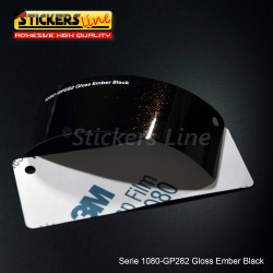 Pellicola adesiva 3M nero ember sparkle perlescente serie 1080 cod. GP282 adesivo cast film gloss black car wrapping auto moto
