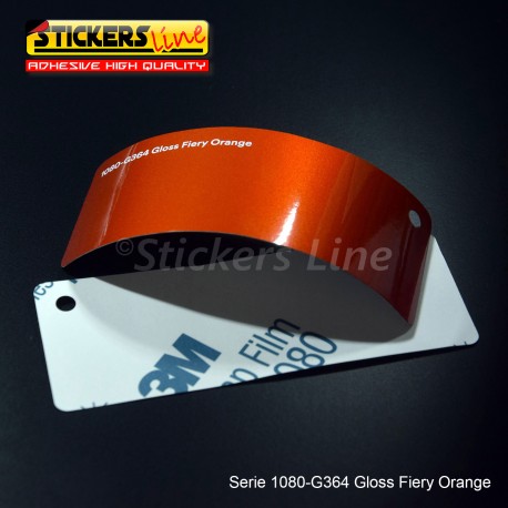 Pellicola adesiva 3M arancione ardente metallizzato lucido serie 1080 cod. G364 adesivo cast gloss orange car wrapping auto moto