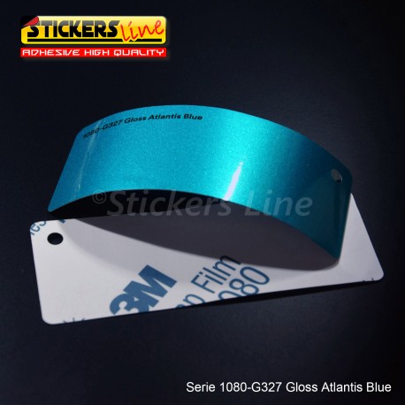 Pellicola adesiva 3M blu antlantis metallizzato lucido serie 1080 cod. G327 adesivo cast gloss blu car wrapping auto moto