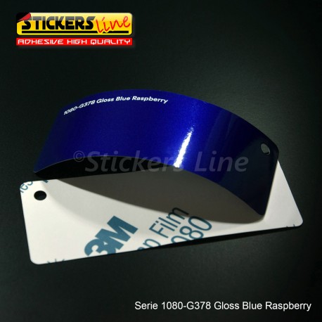 Pellicola adesiva 3M blu mirtillo metallizzato lucido serie 1080 cod. G378 adesivo cast gloss blu car wrapping auto moto
