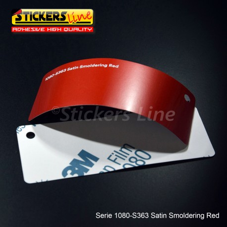 Pellicola adesiva 3M rosso smoldering satinato serie 1080 cod. S363 adesivo cast satin red car wrapping auto moto