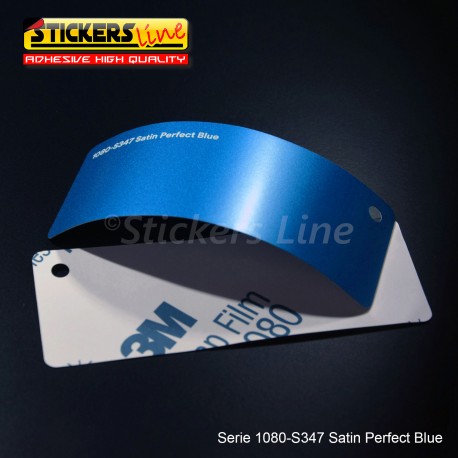 Pellicola adesiva 3M blu perfect satinato serie 1080 cod. S347 adesivo cast satin blue car wrapping auto moto