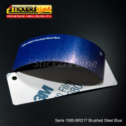 Pellicola adesiva 3M blu acciaio spazzolato serie 1080 cod. BR217 adesivo cast brushed car wrapping auto moto