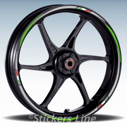 Adesivi ruote moto strisce cerchi KAWASAKI NINJA H2 H2R stickers wheels Racing 3