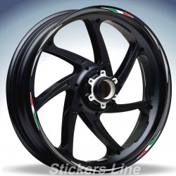 Adesivi ruote moto strisce cerchi BENELLI BN600GT BN600 GT wheels stickers rac4