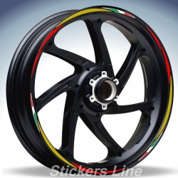 Adesivi ruote moto strisce cerchi per MV Agusta BRUTALE 750 Mod. Racing 3 wheel