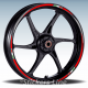Adesivi ruote moto strisce cerchi per MV Agusta BRUTALE 750 Mod. Racing 3 wheel