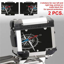 Adesivi BMW BUSSOLA borse valigie R1200 R1250GS adventure rosa dei venti bags stickers