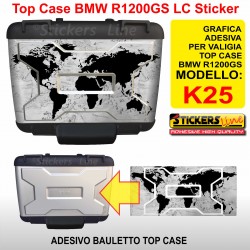 Adesivi BMW WORLD stampe borse alluminio valigie R1200GS Adventure bags stickers