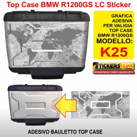 Adesivi BMW WORLD stampe borse alluminio valigie R1200GS Adventure bags stickers