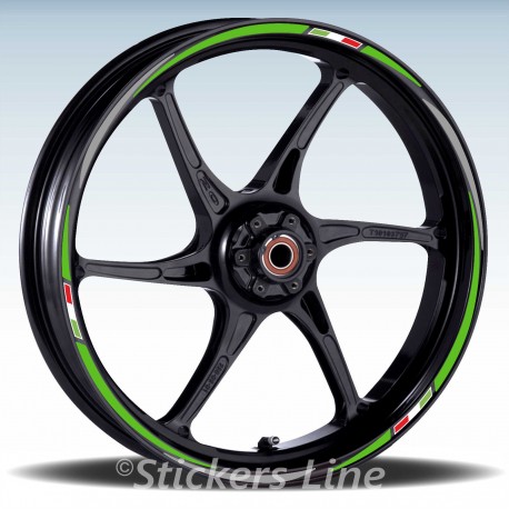 Adesivi ruote moto strisce cerchi KAWASAKI NINJA 400 wheels stickers Racing 3