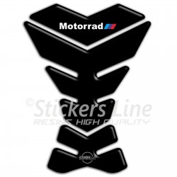 Paraserbatoio adesivo resinato BMW Motorrad All Black adesivi serbatoio 3D B-24