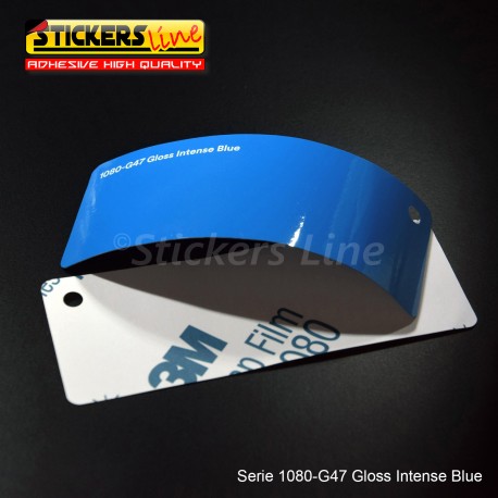 Pellicola adesiva 3M blu intenso lucido serie 1080 cod. G47 adesivo cast film gloss blue car wrapping auto moto