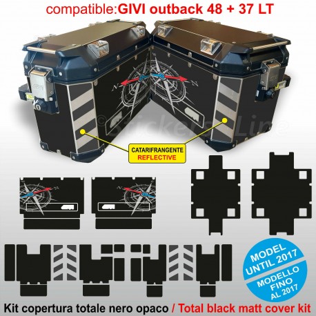 Adesivi valigie GIVI Trekker Outback 48 + 37 LT fino al 2017 BMW R1200 R1250 GS