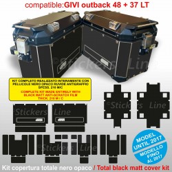Kit adesivi valigie GIVI 48 + 37 LT NERO ANTIGRAFFIO total black fino al 2017