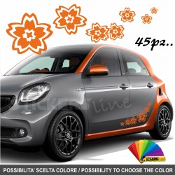 Kit 45 adesivi Fiori auto moto scooter decal vinyl fiore flower car stickers M11