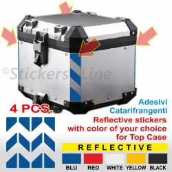 4 Adesivi Catarifrangenti Valigie BMW R1200 R1250GS Top Case TRATTEGGIATI Reflective